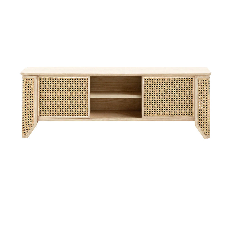 Solid Wood TV Media Console Scandinavian TV Stand for Living Room Wood Clearhalo 'furn' 'furn_tv_stands_entertainment_centers' 'Furniture' 'Living Room Furniture' 'TV Stands & Entertainment Centers' 'TV Stands & Media Storage Furniture' 'tv_stands_entertainment_centers' 6468550
