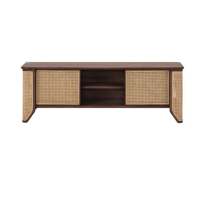 Solid Wood TV Media Console Scandinavian TV Stand for Living Room Nut-Brown Clearhalo 'furn' 'furn_tv_stands_entertainment_centers' 'Furniture' 'Living Room Furniture' 'TV Stands & Entertainment Centers' 'TV Stands & Media Storage Furniture' 'tv_stands_entertainment_centers' 6468553