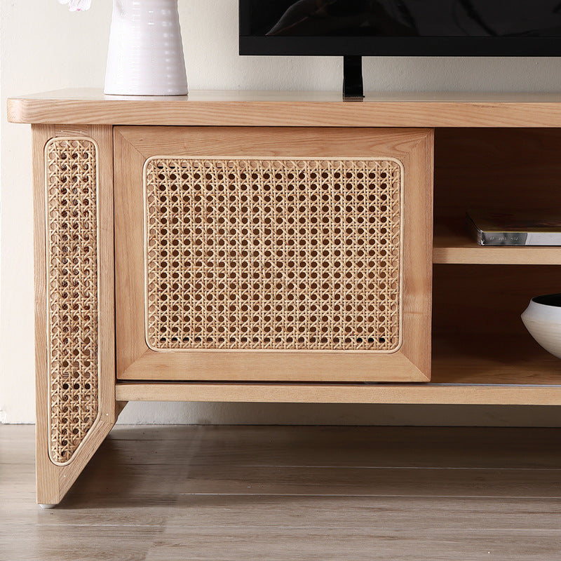Solid Wood TV Media Console Scandinavian TV Stand for Living Room Clearhalo 'furn' 'furn_tv_stands_entertainment_centers' 'Furniture' 'Living Room Furniture' 'TV Stands & Entertainment Centers' 'TV Stands & Media Storage Furniture' 'tv_stands_entertainment_centers' 6468557