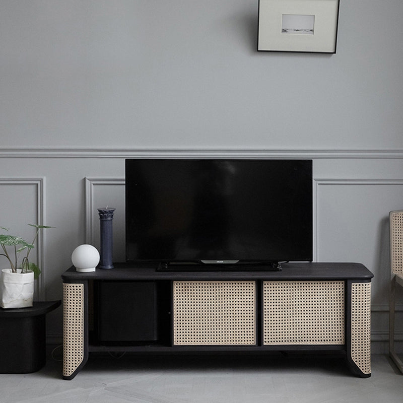 Solid Wood TV Media Console Scandinavian TV Stand for Living Room Clearhalo 'furn' 'furn_tv_stands_entertainment_centers' 'Furniture' 'Living Room Furniture' 'TV Stands & Entertainment Centers' 'TV Stands & Media Storage Furniture' 'tv_stands_entertainment_centers' 6468563