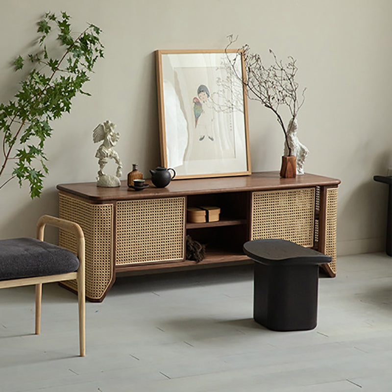 Solid Wood TV Media Console Scandinavian TV Stand for Living Room Clearhalo 'furn' 'furn_tv_stands_entertainment_centers' 'Furniture' 'Living Room Furniture' 'TV Stands & Entertainment Centers' 'TV Stands & Media Storage Furniture' 'tv_stands_entertainment_centers' 6468564