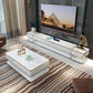 Glam Glass Stand Console Enclosed Storage Media Console with Drawers Clearhalo 'furn' 'furn_tv_stands_entertainment_centers' 'Furniture' 'Living Room Furniture' 'TV Stands & Entertainment Centers' 'TV Stands & Media Storage Furniture' 'tv_stands_entertainment_centers' 6468591