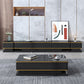 Glam Glass Stand Console Enclosed Storage Media Console with Drawers Clearhalo 'furn' 'furn_tv_stands_entertainment_centers' 'Furniture' 'Living Room Furniture' 'TV Stands & Entertainment Centers' 'TV Stands & Media Storage Furniture' 'tv_stands_entertainment_centers' 6468592