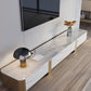 Contemporary Stone TV Console Enclosed Storage TV Stand Console for Living Room