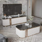 Contemporary Enclosed Storage TV Console Marble TV Stand Console with Doors Clearhalo 'furn' 'furn_tv_stands_entertainment_centers' 'Furniture' 'Living Room Furniture' 'TV Stands & Entertainment Centers' 'TV Stands & Media Storage Furniture' 'tv_stands_entertainment_centers' 6468629