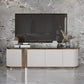 Contemporary Enclosed Storage TV Console Marble TV Stand Console with Doors White Clearhalo 'furn' 'furn_tv_stands_entertainment_centers' 'Furniture' 'Living Room Furniture' 'TV Stands & Entertainment Centers' 'TV Stands & Media Storage Furniture' 'tv_stands_entertainment_centers' 6468630
