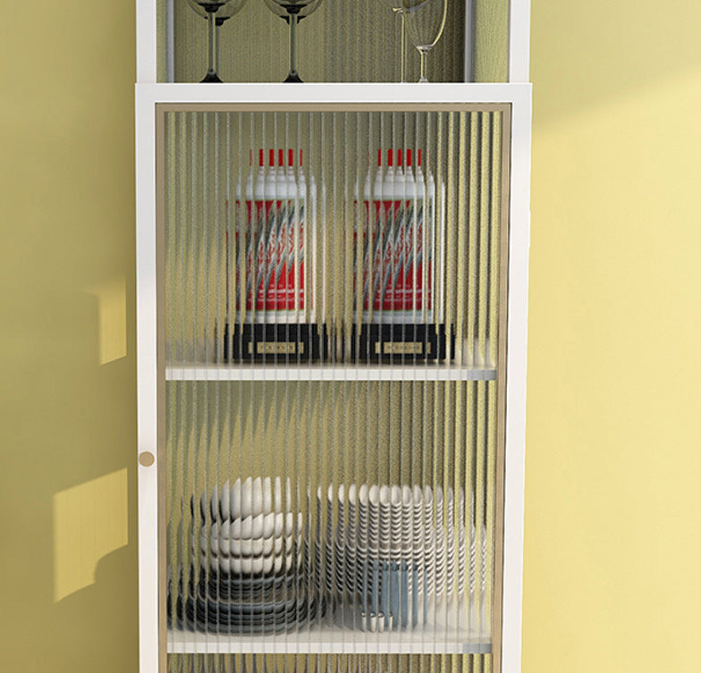 Mobile moderno in metallo porte in vetro armadio con gambe