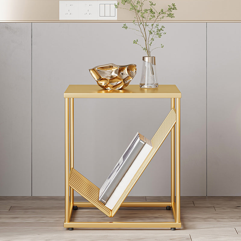 1 Shelf Metal Nightstand Industrial Open Storage Night Table ,17.7" Tall Clearhalo 'Bedroom Furniture' 'furn' 'furn_night_stand' 'Furniture' 'night_stand' 'Nightstands' 6469860