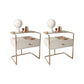 1 Shelf Glass Top Nightstand Contemporary Drawer Storage Night Table ,20.5" Tall