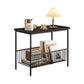 Contemporary Nightstand Metal Legs Included Night Table with 2 Shelves
