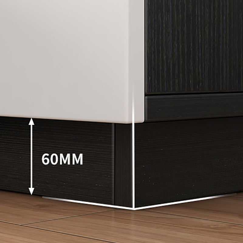 Mesa de madera de faux contemporánea de gabinete con cajones