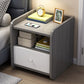 Engineered Wood Bed Nightstand Modern Accent Table Nightstand for Bedroom Grey 1 Piece 1 Clearhalo 'Bedroom Furniture' 'furn' 'furn_night_stand' 'Furniture' 'night_stand' 'Nightstands' 6470048