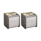 Engineered Wood Bed Nightstand Modern Accent Table Nightstand for Bedroom Grey 2 Piece Set 2 Clearhalo 'Bedroom Furniture' 'furn' 'furn_night_stand' 'Furniture' 'night_stand' 'Nightstands' 6470056