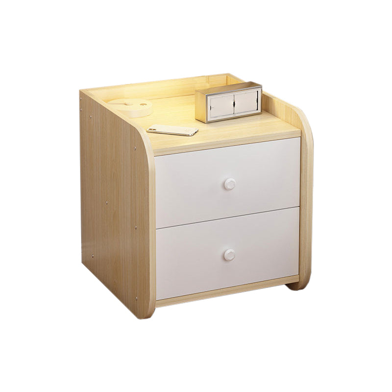 Engineered Wood Bed Nightstand Modern Accent Table Nightstand for Bedroom Wood 1 Piece 2 Clearhalo 'Bedroom Furniture' 'furn' 'furn_night_stand' 'Furniture' 'night_stand' 'Nightstands' 6470058