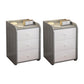 Engineered Wood Bed Nightstand Modern Accent Table Nightstand for Bedroom Grey 2 Piece Set 3 Clearhalo 'Bedroom Furniture' 'furn' 'furn_night_stand' 'Furniture' 'night_stand' 'Nightstands' 6470062