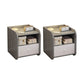 Engineered Wood Bed Nightstand Modern Accent Table Nightstand for Bedroom Grey 2 Piece Set 1 Clearhalo 'Bedroom Furniture' 'furn' 'furn_night_stand' 'Furniture' 'night_stand' 'Nightstands' 6470063