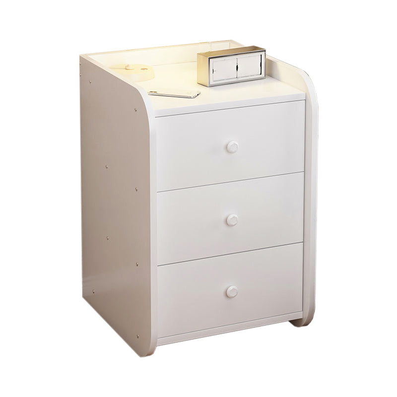 Engineered Wood Bed Nightstand Modern Accent Table Nightstand for Bedroom White 1 Piece 3 Clearhalo 'Bedroom Furniture' 'furn' 'furn_night_stand' 'Furniture' 'night_stand' 'Nightstands' 6470064