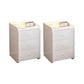 Engineered Wood Bed Nightstand Modern Accent Table Nightstand for Bedroom White 2 Piece Set 3 Clearhalo 'Bedroom Furniture' 'furn' 'furn_night_stand' 'Furniture' 'night_stand' 'Nightstands' 6470065
