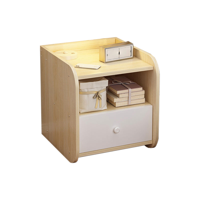 Engineered Wood Bed Nightstand Modern Accent Table Nightstand for Bedroom Wood 1 Piece 1 Clearhalo 'Bedroom Furniture' 'furn' 'furn_night_stand' 'Furniture' 'night_stand' 'Nightstands' 6470066