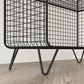 Contemporary Metal Nightstand Open Storage Night Table with Legs
