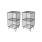 Contemporary Metal Nightstand Open Storage Night Table with Legs