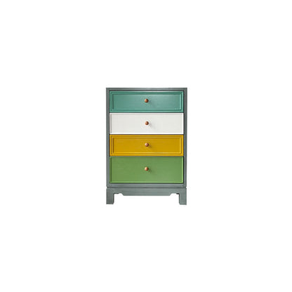 Vertical Nautical Storage Chest Bedroom Solid Wood Chest with Drawers