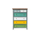 Vertical Nautical Storage Chest Bedroom Solid Wood Chest with Drawers