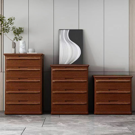 Contemporary Walnut Wood Storage Chest Vertical Chest in Brown with Drawers Clearhalo 'Bedroom Furniture' 'Dressers & Chests' 'dressers_chests' 'furn' 'furn_dressers_chests' 'Furniture' 6470401