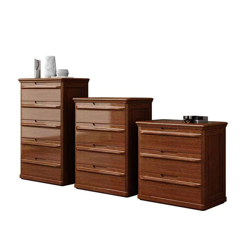 Contemporary Walnut Wood Storage Chest Vertical Chest in Brown with Drawers Clearhalo 'Bedroom Furniture' 'Dressers & Chests' 'dressers_chests' 'furn' 'furn_dressers_chests' 'Furniture' 6470408