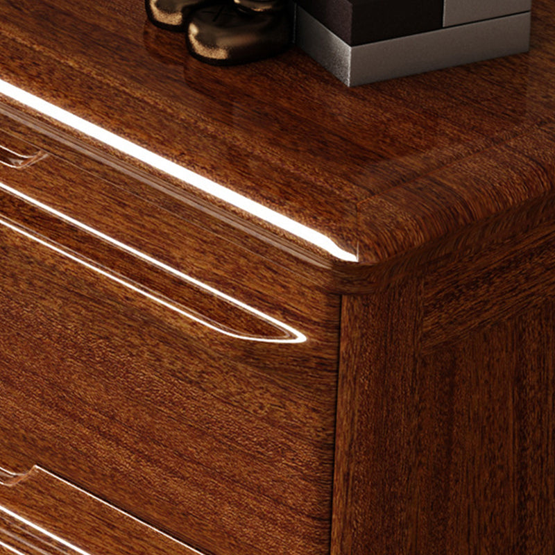 Contemporary Walnut Wood Storage Chest Vertical Chest in Brown with Drawers Clearhalo 'Bedroom Furniture' 'Dressers & Chests' 'dressers_chests' 'furn' 'furn_dressers_chests' 'Furniture' 6470409
