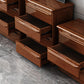 Contemporary Walnut Wood Storage Chest Vertical Chest in Brown with Drawers Clearhalo 'Bedroom Furniture' 'Dressers & Chests' 'dressers_chests' 'furn' 'furn_dressers_chests' 'Furniture' 6470412