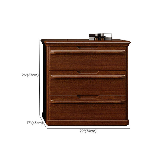 Contemporary Walnut Wood Storage Chest Vertical Chest in Brown with Drawers Clearhalo 'Bedroom Furniture' 'Dressers & Chests' 'dressers_chests' 'furn' 'furn_dressers_chests' 'Furniture' 6470413