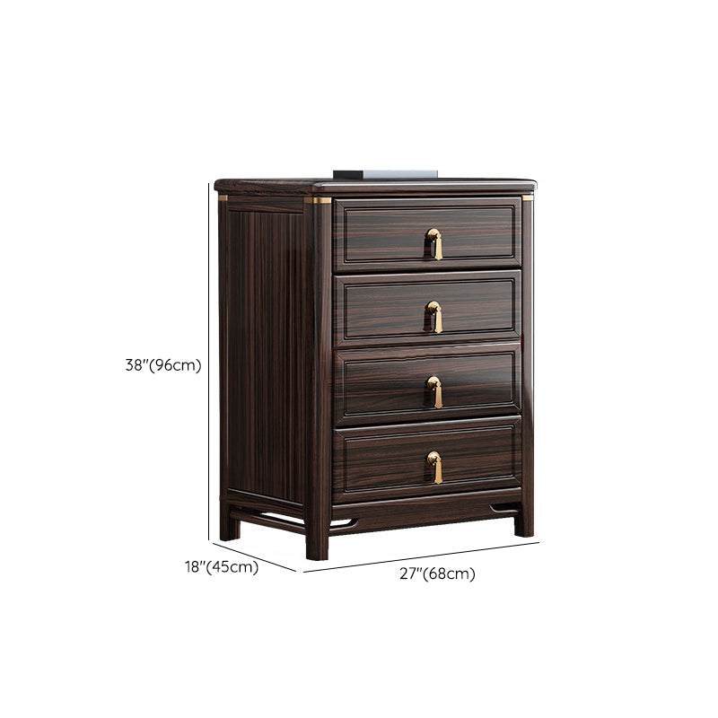Glam Solid Wood Storage Chest Home Chest in Brown with Drawers Clearhalo 'Bedroom Furniture' 'Dressers & Chests' 'dressers_chests' 'furn' 'furn_dressers_chests' 'Furniture' 6470429