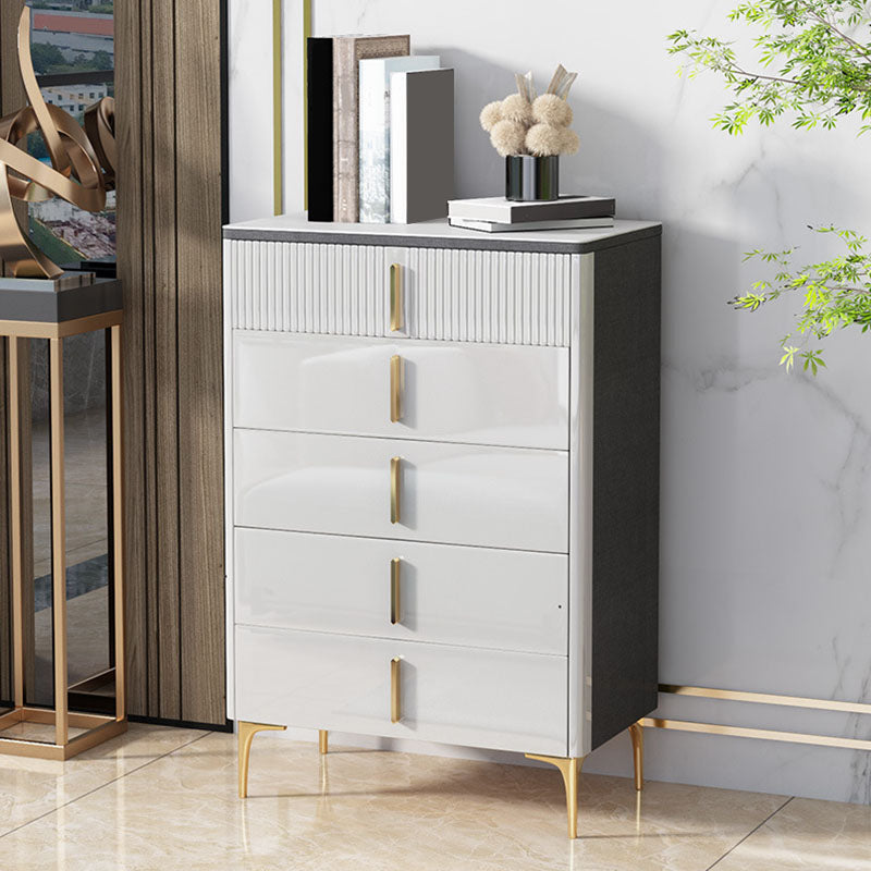 Stone Glam Storage Chest Bedroom White Chest with Metal Legs Clearhalo 'Bedroom Furniture' 'Dressers & Chests' 'dressers_chests' 'furn' 'furn_dressers_chests' 'Furniture' 6470452