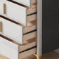 Stone Glam Storage Chest Bedroom White Chest with Metal Legs Clearhalo 'Bedroom Furniture' 'Dressers & Chests' 'dressers_chests' 'furn' 'furn_dressers_chests' 'Furniture' 6470458