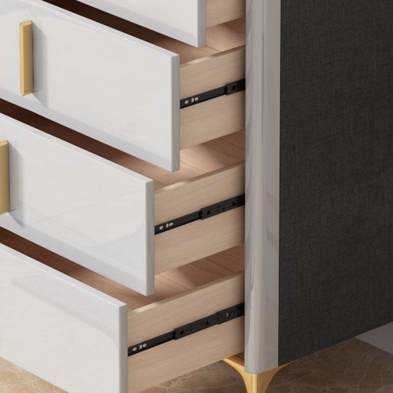 Stone Glam Storage Chest Bedroom White Chest with Metal Legs Clearhalo 'Bedroom Furniture' 'Dressers & Chests' 'dressers_chests' 'furn' 'furn_dressers_chests' 'Furniture' 6470458