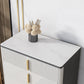 Stone Glam Storage Chest Bedroom White Chest with Metal Legs Clearhalo 'Bedroom Furniture' 'Dressers & Chests' 'dressers_chests' 'furn' 'furn_dressers_chests' 'Furniture' 6470459