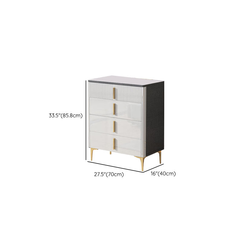 Stone Glam Storage Chest Bedroom White Chest with Metal Legs Clearhalo 'Bedroom Furniture' 'Dressers & Chests' 'dressers_chests' 'furn' 'furn_dressers_chests' 'Furniture' 6470462