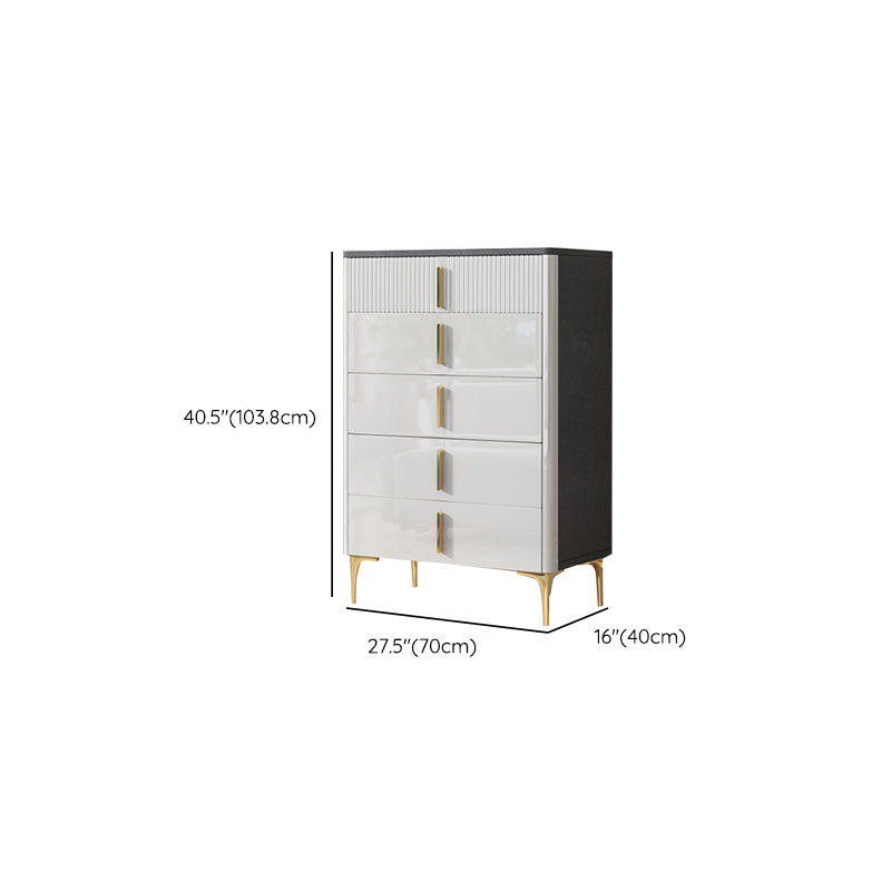 Stone Glam Storage Chest Bedroom White Chest with Metal Legs Clearhalo 'Bedroom Furniture' 'Dressers & Chests' 'dressers_chests' 'furn' 'furn_dressers_chests' 'Furniture' 6470463