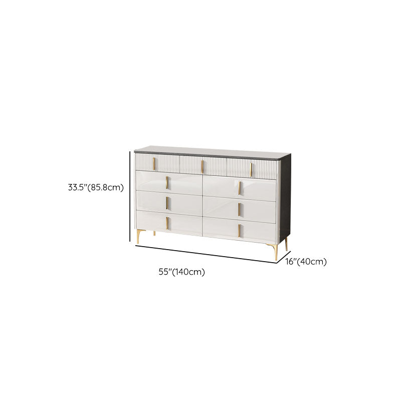 Stone Glam Storage Chest Bedroom White Chest with Metal Legs Clearhalo 'Bedroom Furniture' 'Dressers & Chests' 'dressers_chests' 'furn' 'furn_dressers_chests' 'Furniture' 6470465