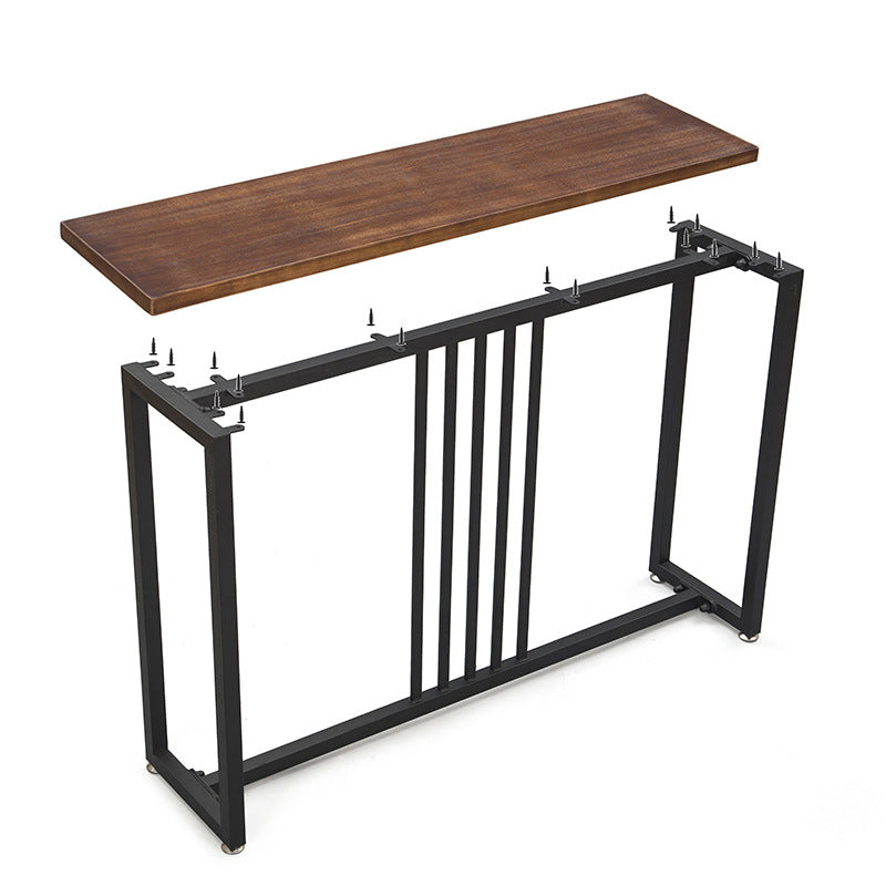 Tabla de consola de rectángulo de madera sólida 29.53 pulgadas de altura con 1 estante