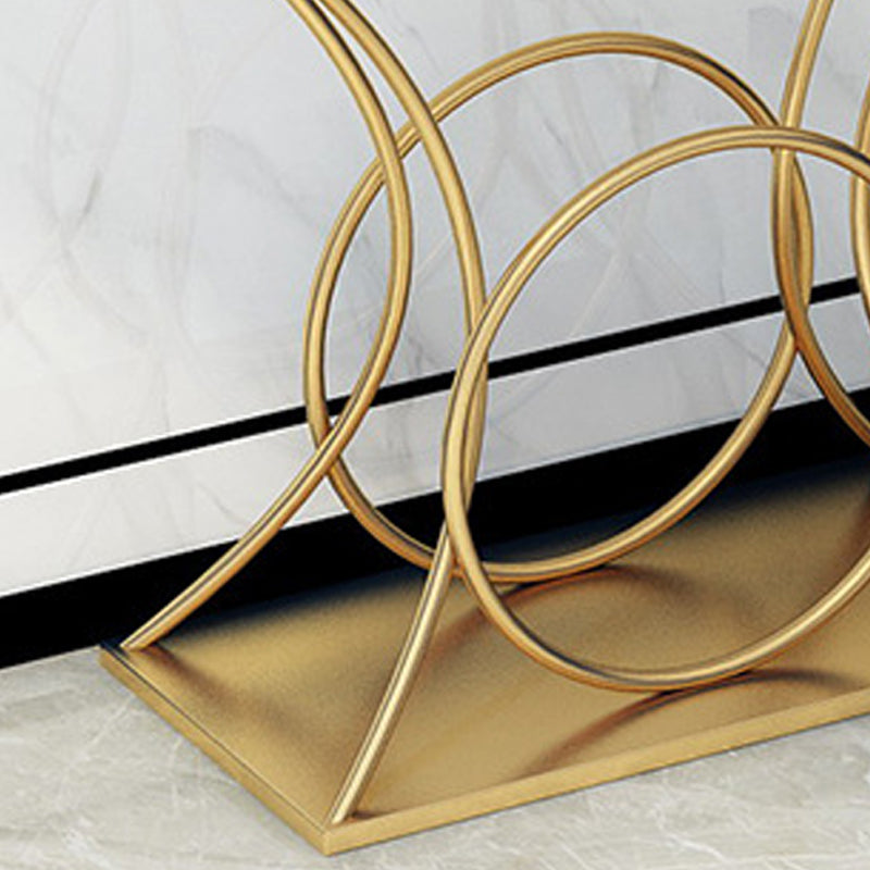 Tabla de consola de mármol Glam 31.5 "Tabla de acento de 1 estante de altura para Hall