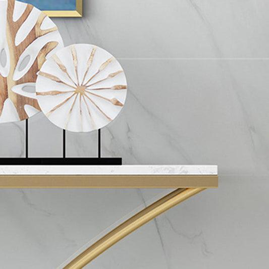 Marble Glam Console Table 31.5" Tall 1-shelf Accent Table for Hall