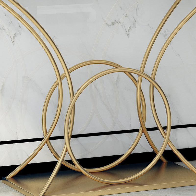 Tabla de consola de mármol Glam 31.5 "Tabla de acento de 1 estante de altura para Hall