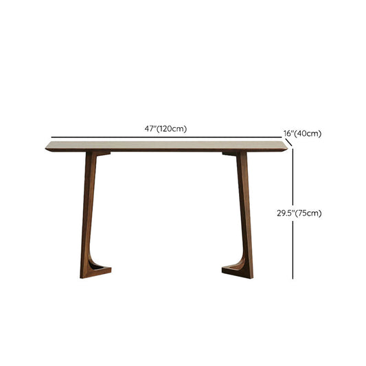Mid-Century Modern Console Table 29.53" Tall Solid Wood End Table for Hall