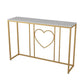 31.5-inch Tall Marble Console Table Modern 1-shelf Accent Table for Hall
