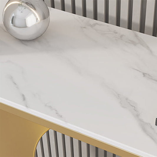 Tabella Accento con console Half Glam da 31,5 "tavolo di divano console di finitura antica console