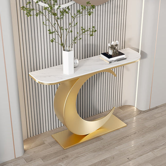 Tabella Accento con console Half Glam da 31,5 "tavolo di divano console di finitura antica console