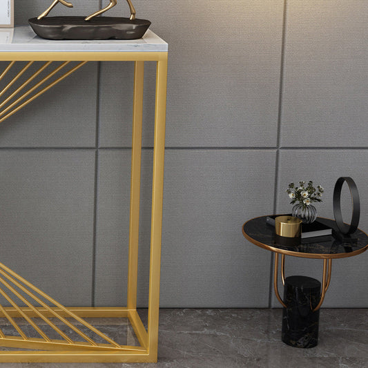 Marble Rectangle Console Table 1-shelf 31.5" Tall Accent Table