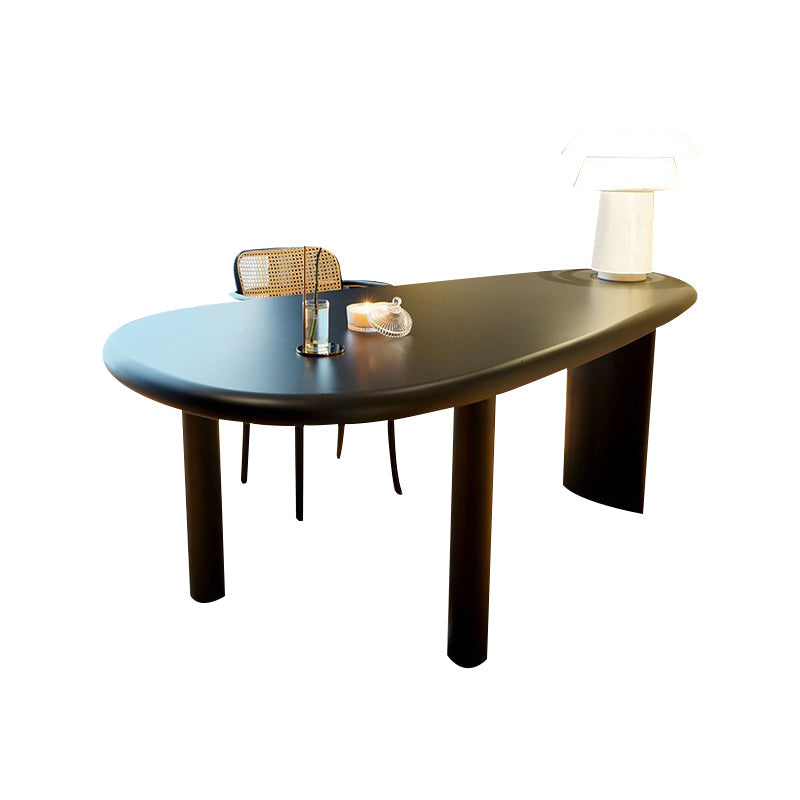 Industrial Writing Desk Solid Wood 29.5" Height Office Desk in Black with Legs Clearhalo 'furn' 'furn_office_desk' 'Furniture' 'Office Desks' 'Office Furniture' 'office_desk' 6471180